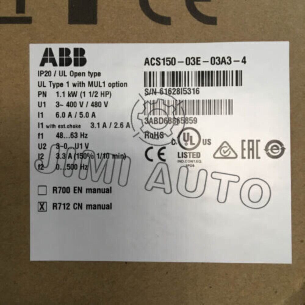 ACS150-03E-03A3-4 ABB Frequency Converter 1,1 KW Brand New in Box!Spot Goods Zy