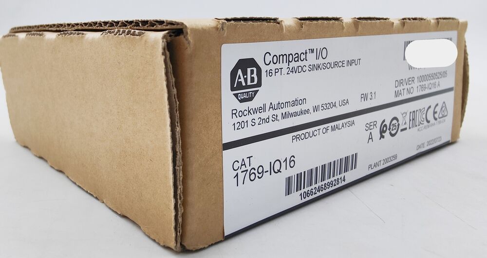 NEW Sealed Allen-Bradley 1769-IQ16 SER/A CompactLogix 16 Pt 24VDC D/I Module DHL / UPS / FedEx