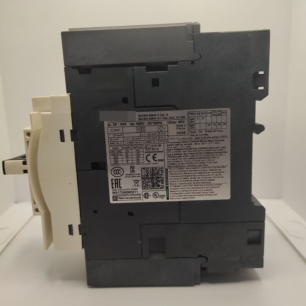 1PC New Schneider GV3P40 Electric Thermal Magnetic Circuit Breaker Free Shipping DHL / UPS / FedEX