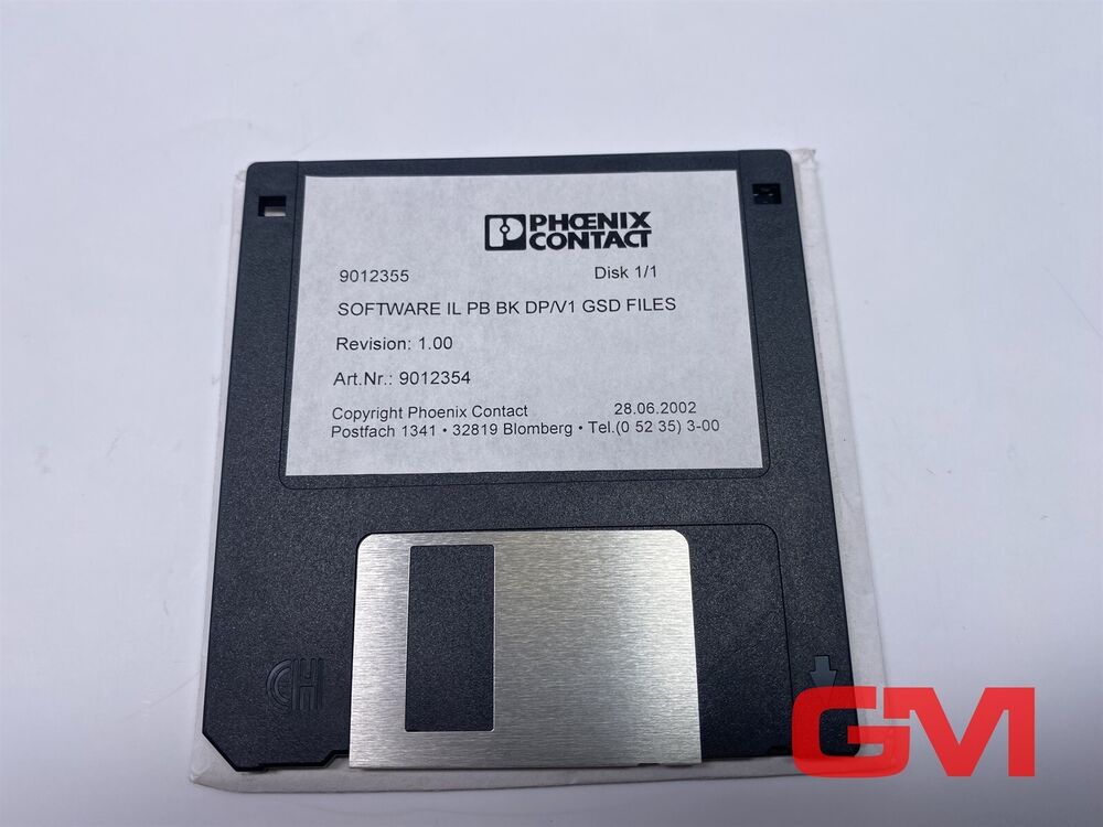 Phoenix Contact Software Il Pb BK Dp/V1 Gsd Files Disk 9012354 for Bus Coupler