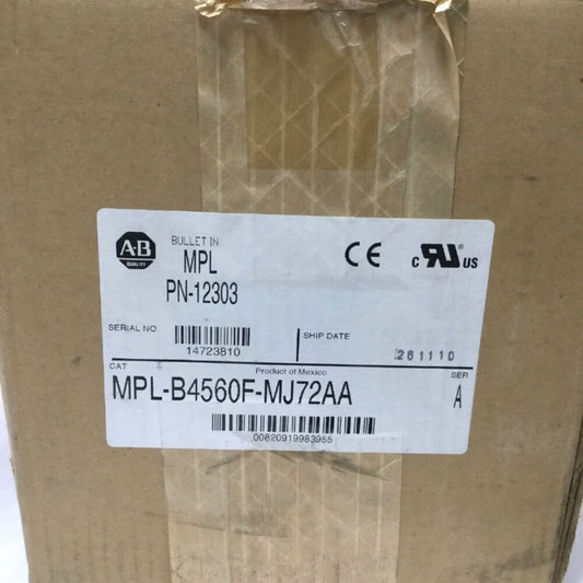 New Genuine New In Box Allen Bradley MPL-B4560F-MJ72AA Servo Motor Free Shipping DHL / UPS / FedEx