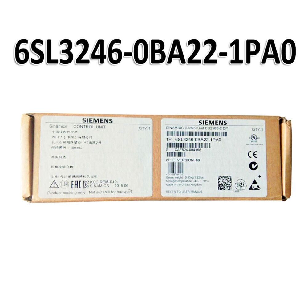 New Siemens 6SL3246-0BA22-1PA0 G120 CONTROL UNIT CU250S-2 DP 6SL3 246-0BA22-1PA0