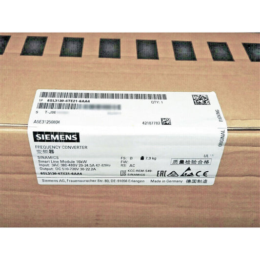 New Sealed Siemens 6SL3130-6TE21-6AA4 Free Shipping
