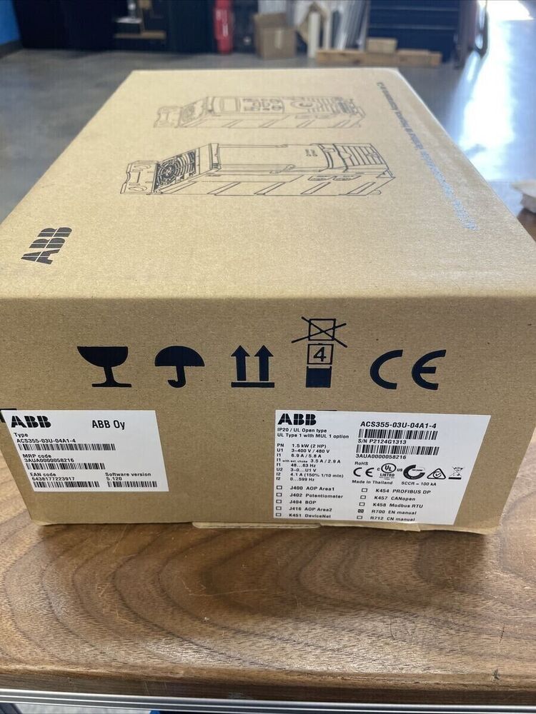 New 1PC ABB ACS355-03E-04A1-4 380V 1.5KW Inverter Expedited Shipping