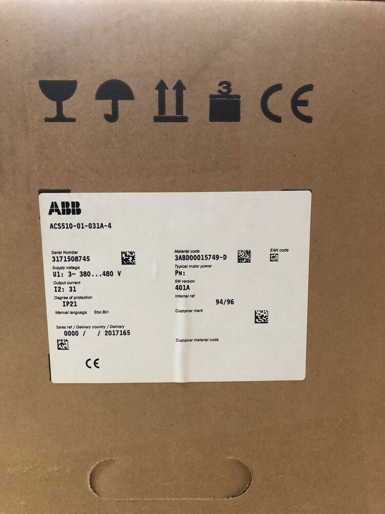 New In Box ABB Inverter ACS510-01-031A-4 ( ACS51001031A4 ) DHL / UPS / FedEx