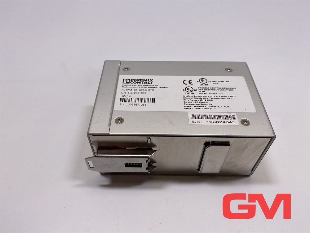 Phoenix Contact Industrial Ethernet Switch 2891002 FL SWITCH SFNB 8TX Hw: 14 24V