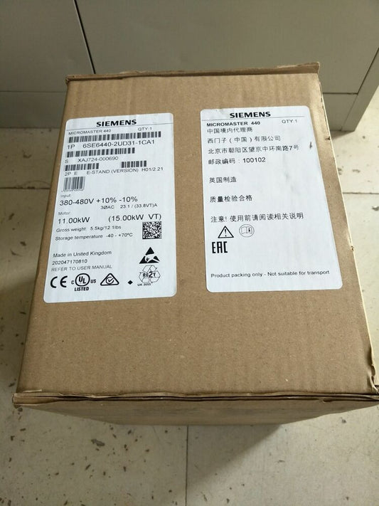Siemens PLC 6SE6440-2UD31-1CA1 New In Box 6SE64402UD311CA1 Expedited Shipping DHL / UPS / FedEx