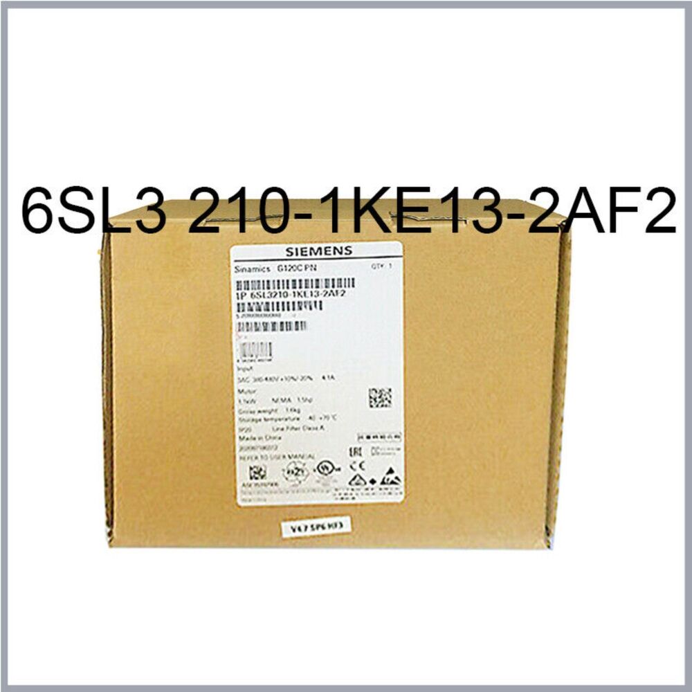 New Siemens 6SL3210-1KE13-2AF2 G120C RATED POWER 1,1KW 6SL3 210-1KE13-2AF2
