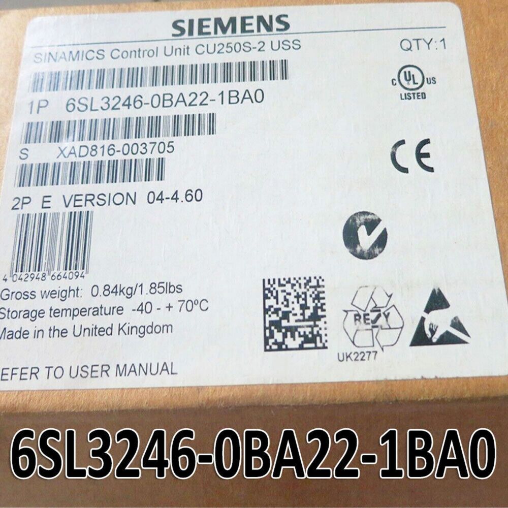 New Siemens 6SL3246-0BA22-1BA0 6SL32460BA221BA0 G120 Control Unit CU250S-2