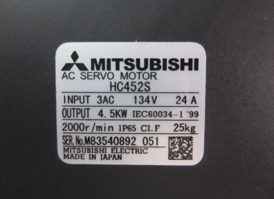 1PC MITSUBISHI AC SERVO MOTOR HC452S NEW ORIGINAL FREE EXPEDITED SHIPPING DHL / UPS / FedEX
