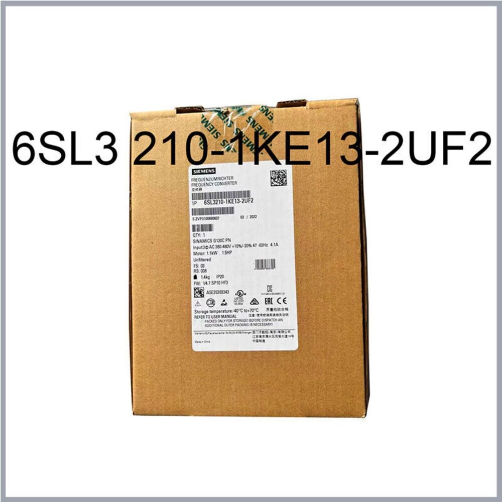 New Siemens 6SL3210-1KE13-2UF2 G120C RATED POWER 1,1KW 6SL3 210-1KE13-2UF2