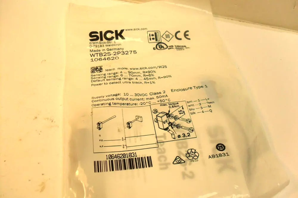 1PC New SICK WTB2S-2P3275 Photoelectric Sensor WTB2S2P3275 DHL / UPS / FedEx
