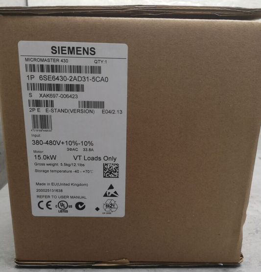 Siemens 6SE6430-2AD31-5CA0 New In Box 6SE6 430-2AD31-5CA0 DHL / UPS / FedEx