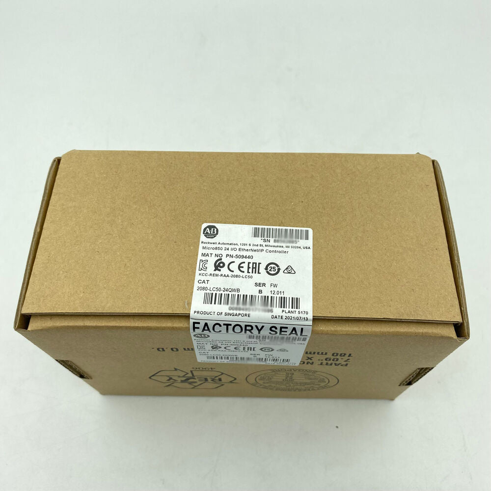2080-LC50-24QWB New Factory Sealed Allen-Bradley 24 I/O EtherNet/IP Controller DHL / UPS / FedEx