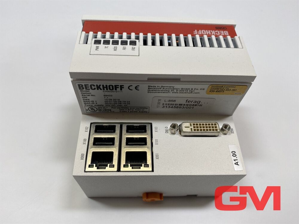 Beckhoff CPU Grundmodul CX5020-0111 CPU Module Embedded-Pc CX5020 Hw 7.1