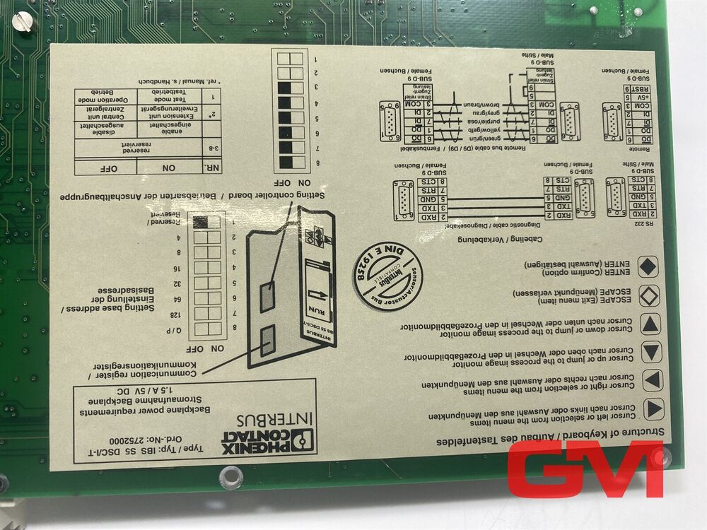 Phoenix Contact Interface Module Ibs S5 Dsc /I-T Termination Board 2752000 5V Dc