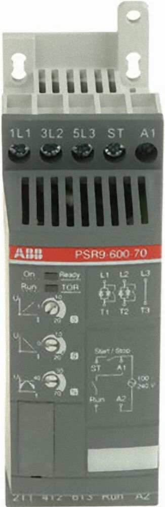 ABB Softstarter 1SFA896105R7000 PSR9-600-70 - 9A, 100 - 240V AC 50/60Hz, IP20