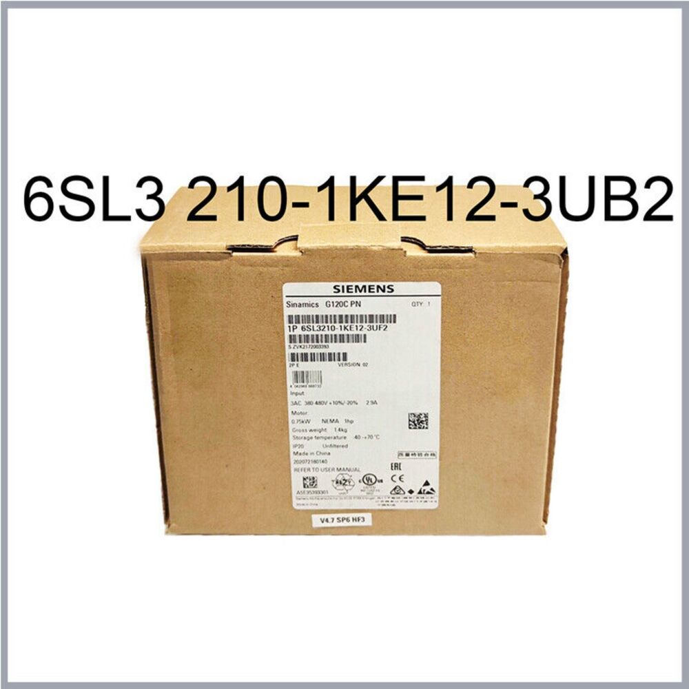 New Siemens 6SL3210-1KE12-3UB2 6SL32101KE123UB2 G120C RATED POWER 0,75KW
