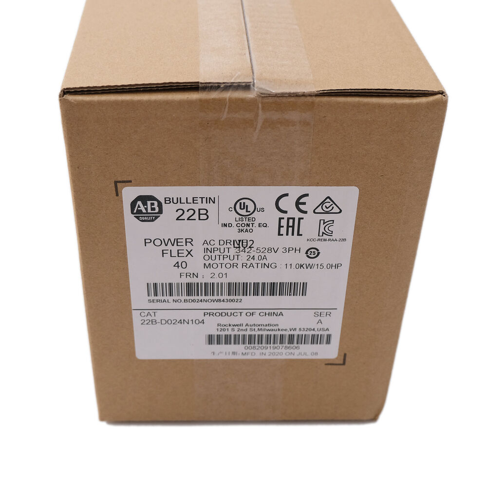 2022 Sealed Allen-Bradley 22B-D024N104 /A Powerflex 40 AC Drive 15HP 22BD024N104 UPS / DHL / Fedex