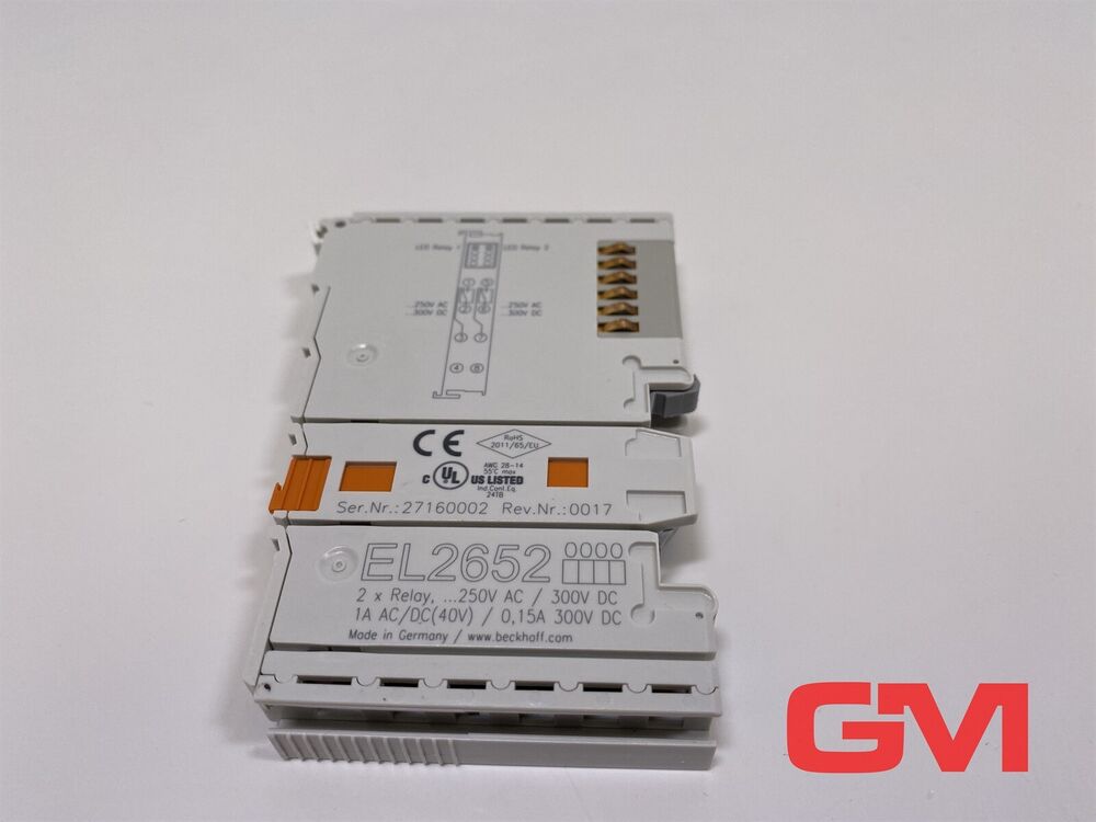 Beckhoff 2-Kanal-Relais-Ausgang EL2652 Ethercat - Terminal El 2652 230 V AC 300