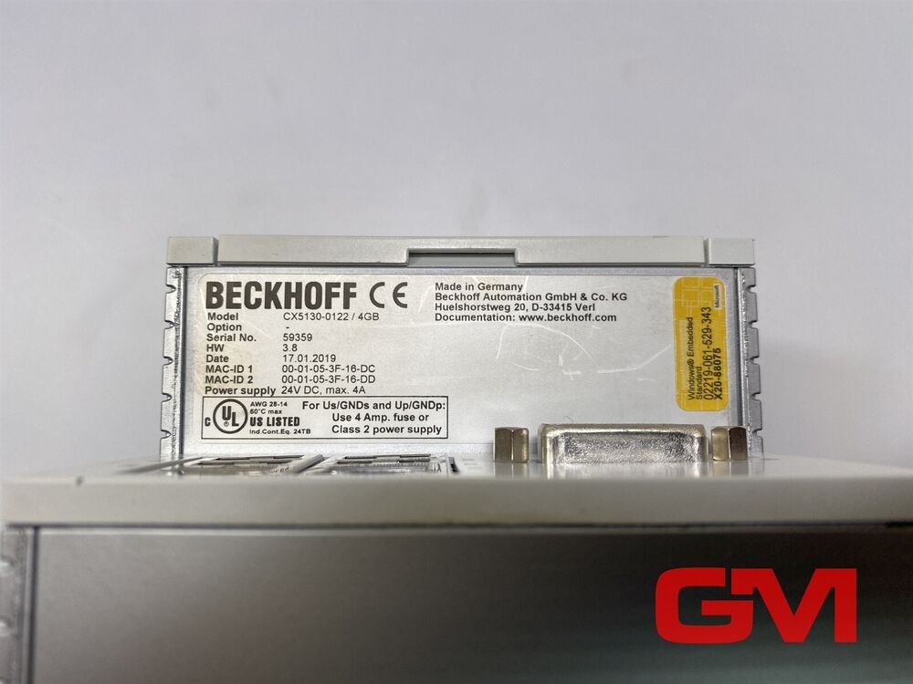 Beckhoff Embedded-Pc CPU Module CX5130-0122 4GB Hw 3.8 Industrial PC