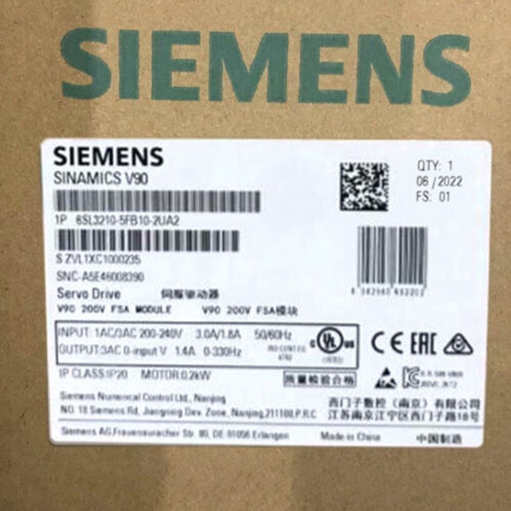 New In Box Siemens 6SL3210-5FB10-2UA2 DHL / UPS / FedEx
