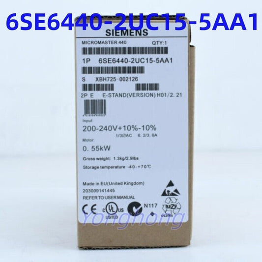 New Siemens 6SE6440-2UC15-5AA1 MICROMASTER440 without filter 6SE6 440-2UC15-5AA1