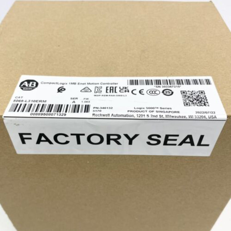 Allen-Bradley 5069-L330ERM CompactLogix 5380 1MB Enet Motion Controller UPS / DHL / Fedex