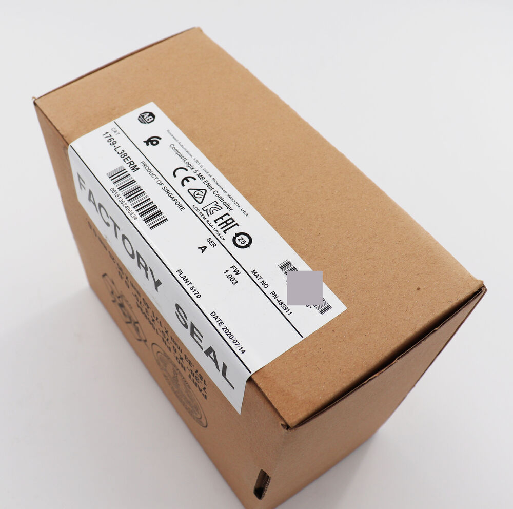 New Factory Sealed Allen-Bradley 1769-L38ERM CompactLogix 1769-L38ERM Surplus DHL / UPS / FedEx