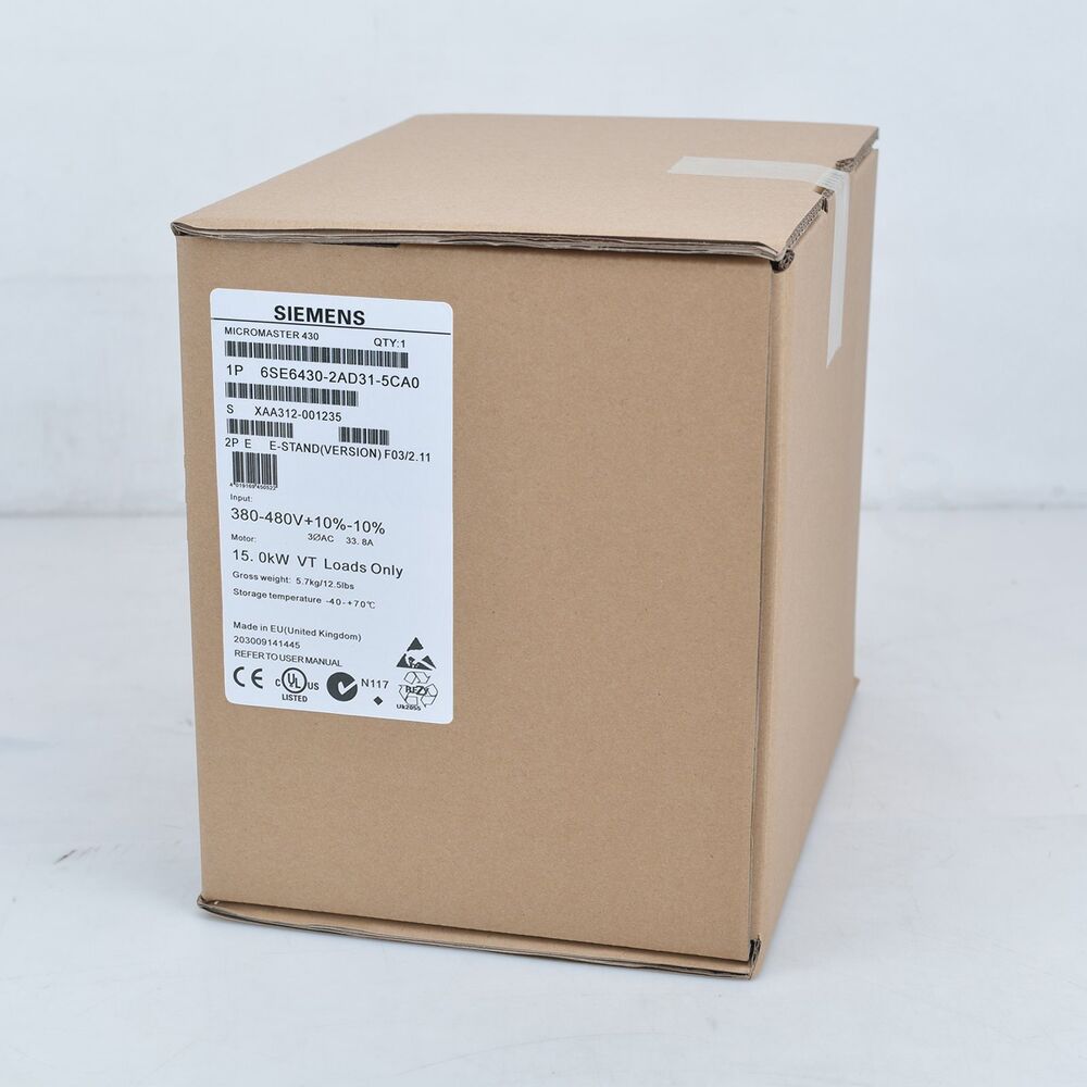New Siemens 6SE6430-2AD31-5CA0 MICROMASTER430 without filter 6SE6 430-2AD31-5CA0