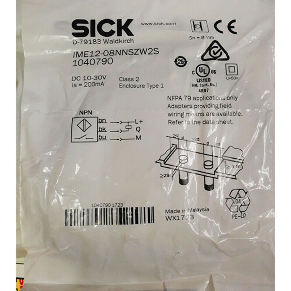1PC New Sick IME12-08NNSZW2S Proximity Switch IME1208NNSZW2S DHL / UPS / FedEx