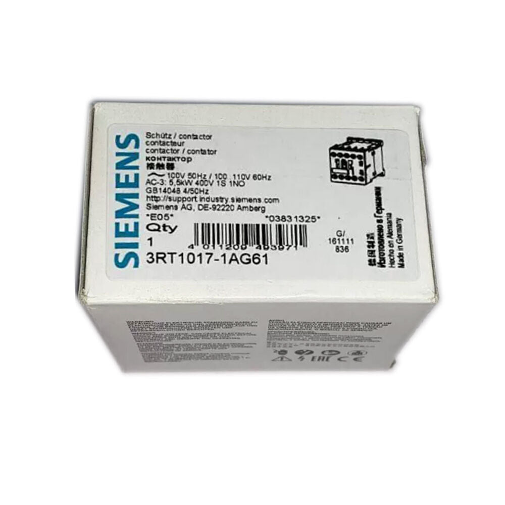 1PC NEW FOR Siemens 3RT1017-1AG61 AC110V contactor replacement DHL / UPS / FedEx