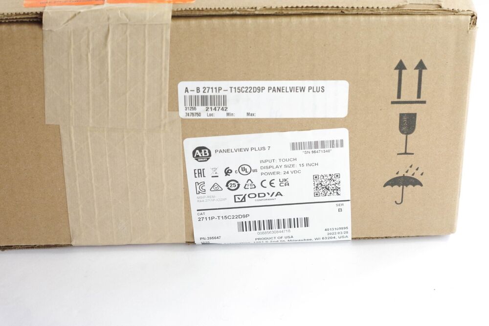 2022 AB 2711P-T15C22D9P /B PanelView Plus 7 New Sealed 2711PT15C22D9P Surplus DHL / UPS / FedEx