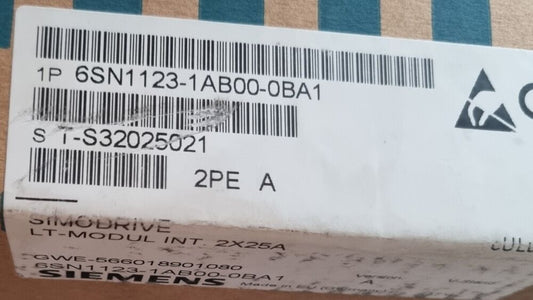 Siemens SIMODRIVE 611 LT Module 6SN1123-1AB00-0BA1 2x25A FINN POWER 098117-