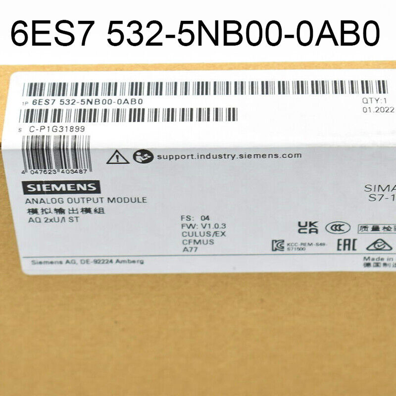 New Siemens 6ES7532-5NB00-0AB0 6ES7 532-5NB00-0AB0 S7-1500 analog output module