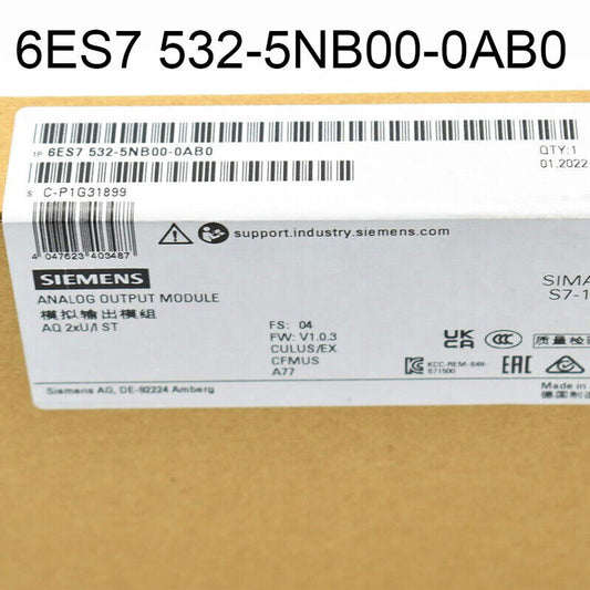 New Siemens 6ES7532-5NB00-0AB0 6ES7 532-5NB00-0AB0 S7-1500 analog output module