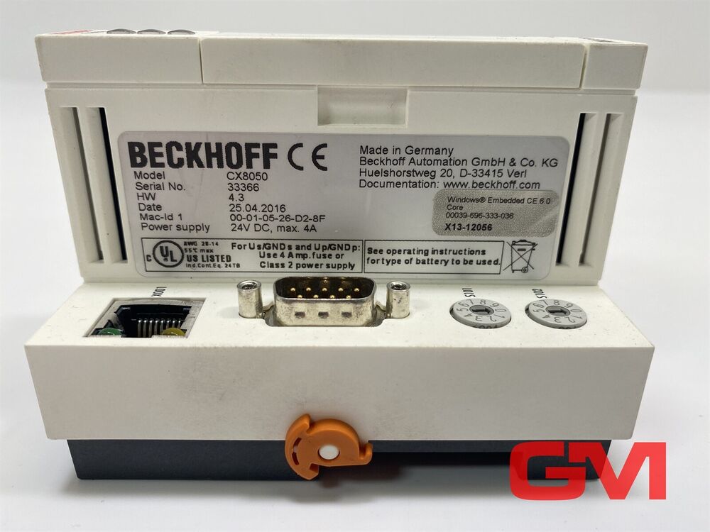 Beckhoff Control PC CX8050 Embedded-Pc With Canopen-Master CPU Module Hw 4.3
