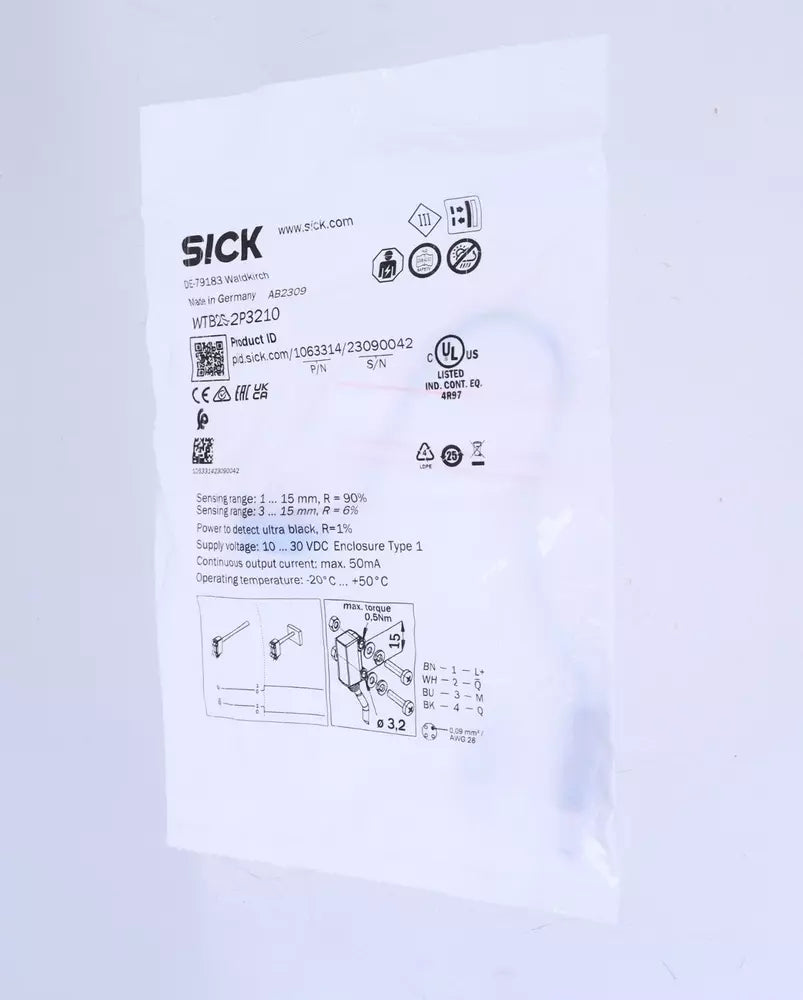 1PC New SICK WTB2S-2P3210 Photoelectric Sensor WTB2S2P3210 DHL / UPS / FedEx