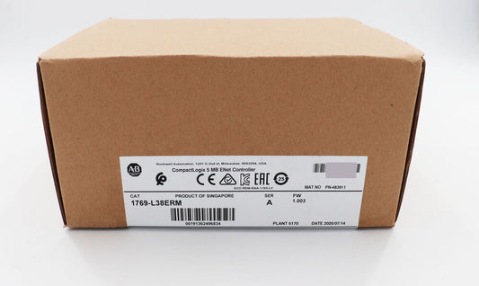New Factory Sealed Allen-Bradley 1769-L38ERM CompactLogix 1769-L38ERM Surplus DHL / UPS / FedEx