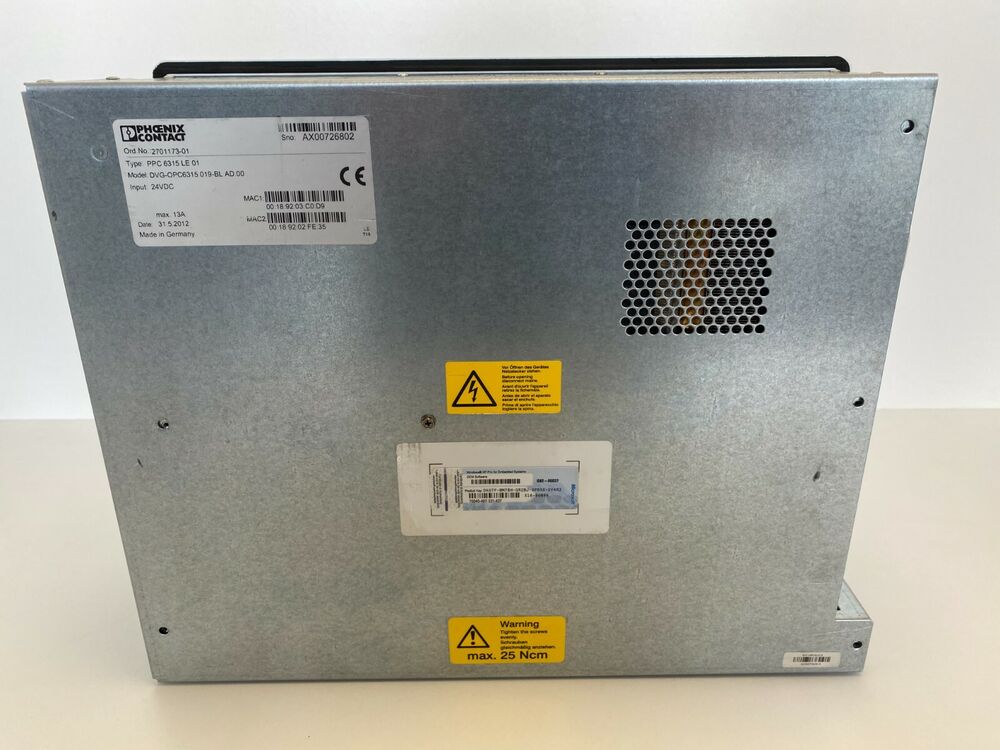 Phoenix Contact Panel PC Ppc 6315 LE 01 Lehnert Dvgopc 6315 019-BL 2701173-01