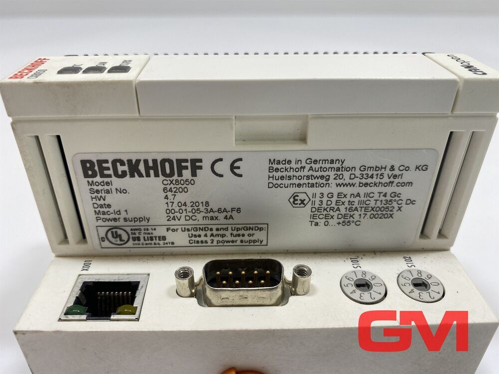 Beckhoff Control PC CX8050 Embedded-Pc With Canopen-Master CPU Module Hw 4.7
