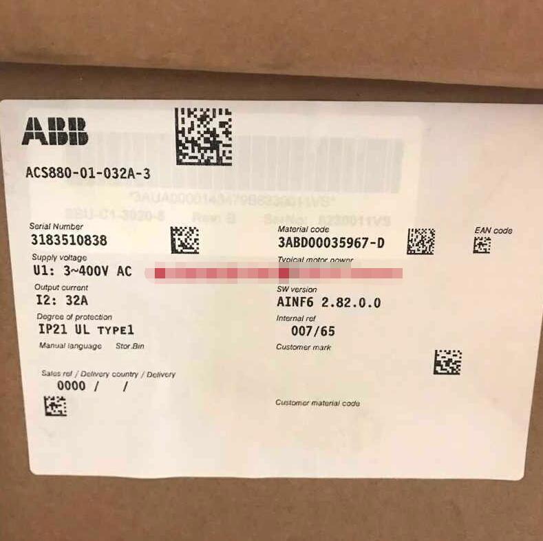 ACS880-01-032A-3 ABB VFD Brand New Shipping DHL/FedEX