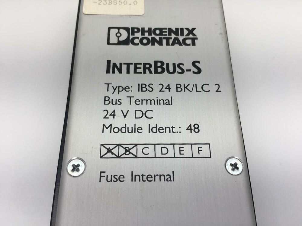 Phoenix Contact INTERBUS-S IBS 24 BK/LC 2 Bus Terminal 2759090 Version B 24V Dc