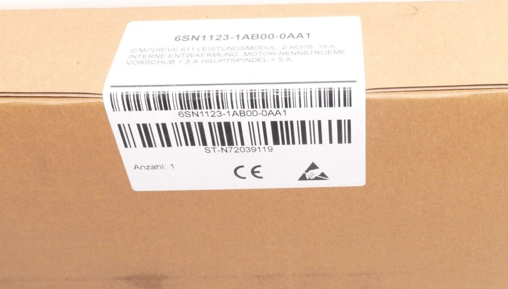 6SN1123-1AB00-0AA1 NEW SIEMENS SIMODRIVE 611 POWER MODULE 6SN1 123-1AB00-0AA1