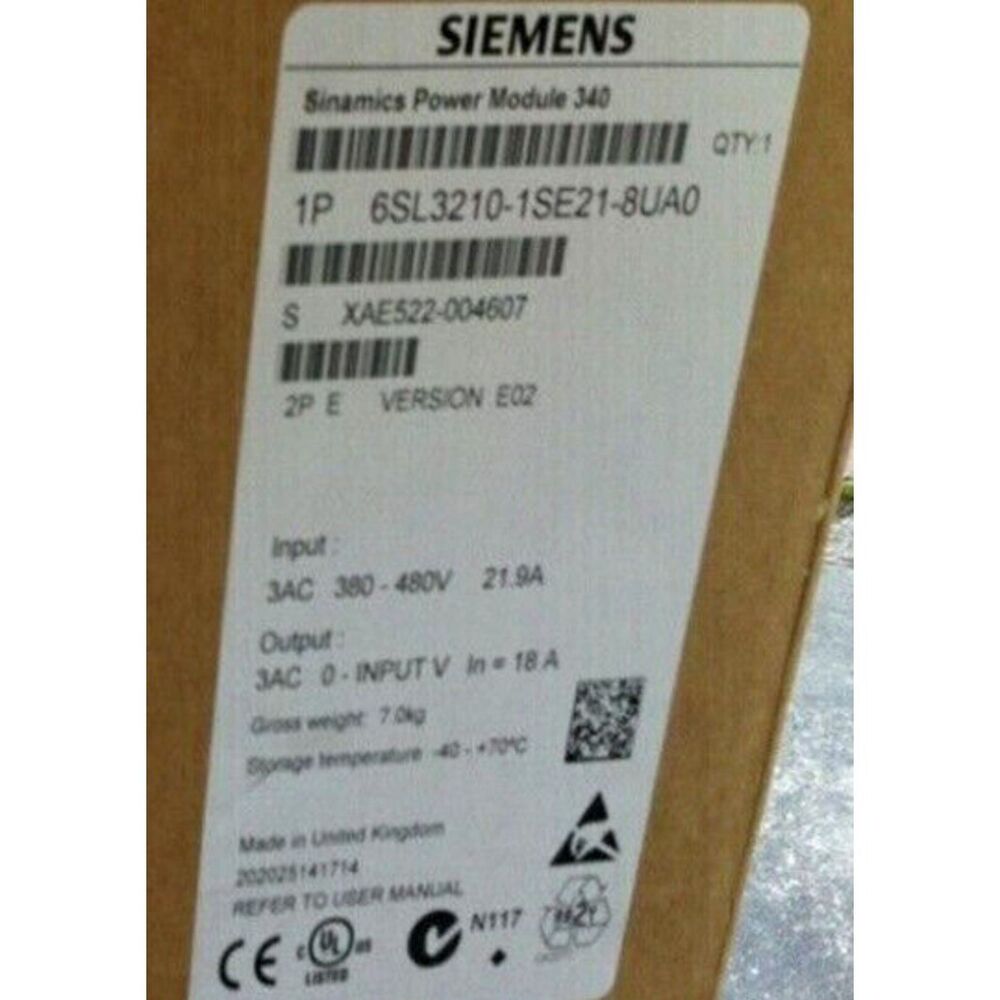 New Siemens 6SL3 210-1SE21-8UA0 6SL3210-1SE21-8UA0 converter Power Module PM340