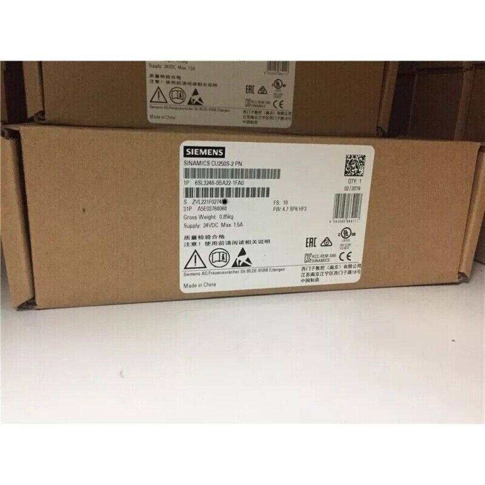 New Siemens 6SL3 246-0BA22-1FA0 6SL3246-0BA22-1FA0 SINAMICS G120 CU250S-2