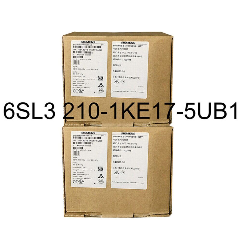 New Siemens 6SL3210-1KE17-5UB1 G120C RATED POWER 3,0KW 6SL3 210-1KE17-5UB1