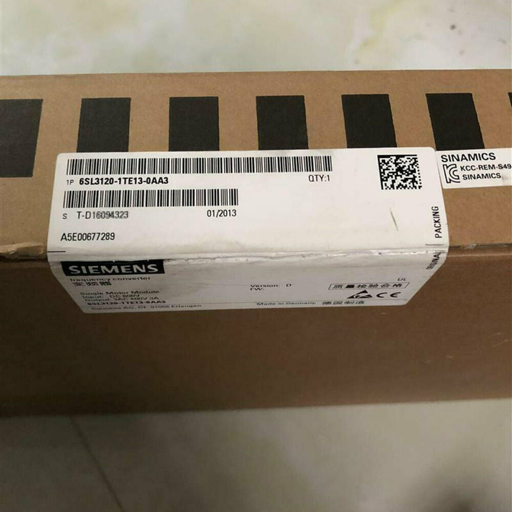 6SL3120-1TE13-0AA3 New Siemens 6SL3 120-1TE13-0AA3 SINAMICS S120 Single Motor