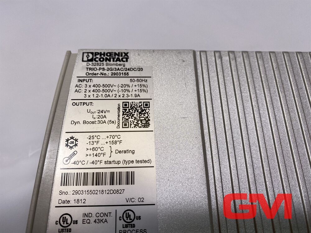Phoenix Contact Power Supply TRIO-PS-0.0705oz/3AC/24DC/20