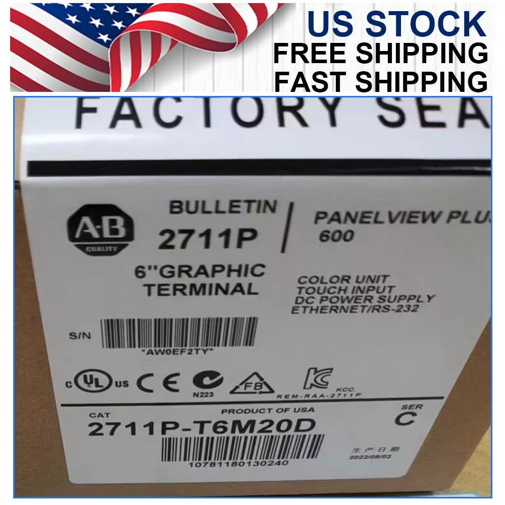 2711P-T6M20D BRAND NEW ALLEN BRADLEY Touchpad Touch Screen PanelView Plus 600 DHL / UPS / FedEx